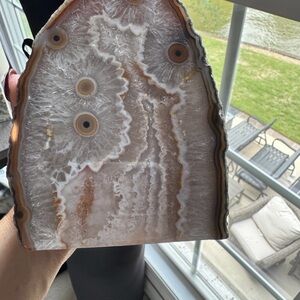 Stunning Agate Geode Slice Lamp